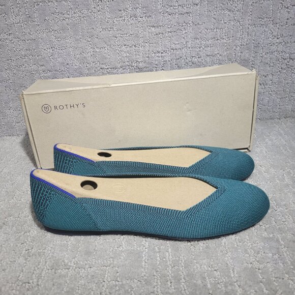 Rothy’s The Flat Women's Spruce Python Slip On Ballet Shoes size 9.5,11 - Picture 2 of 9